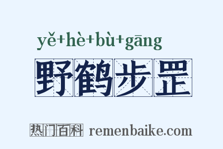 野鹤步罡是什么意思的图片